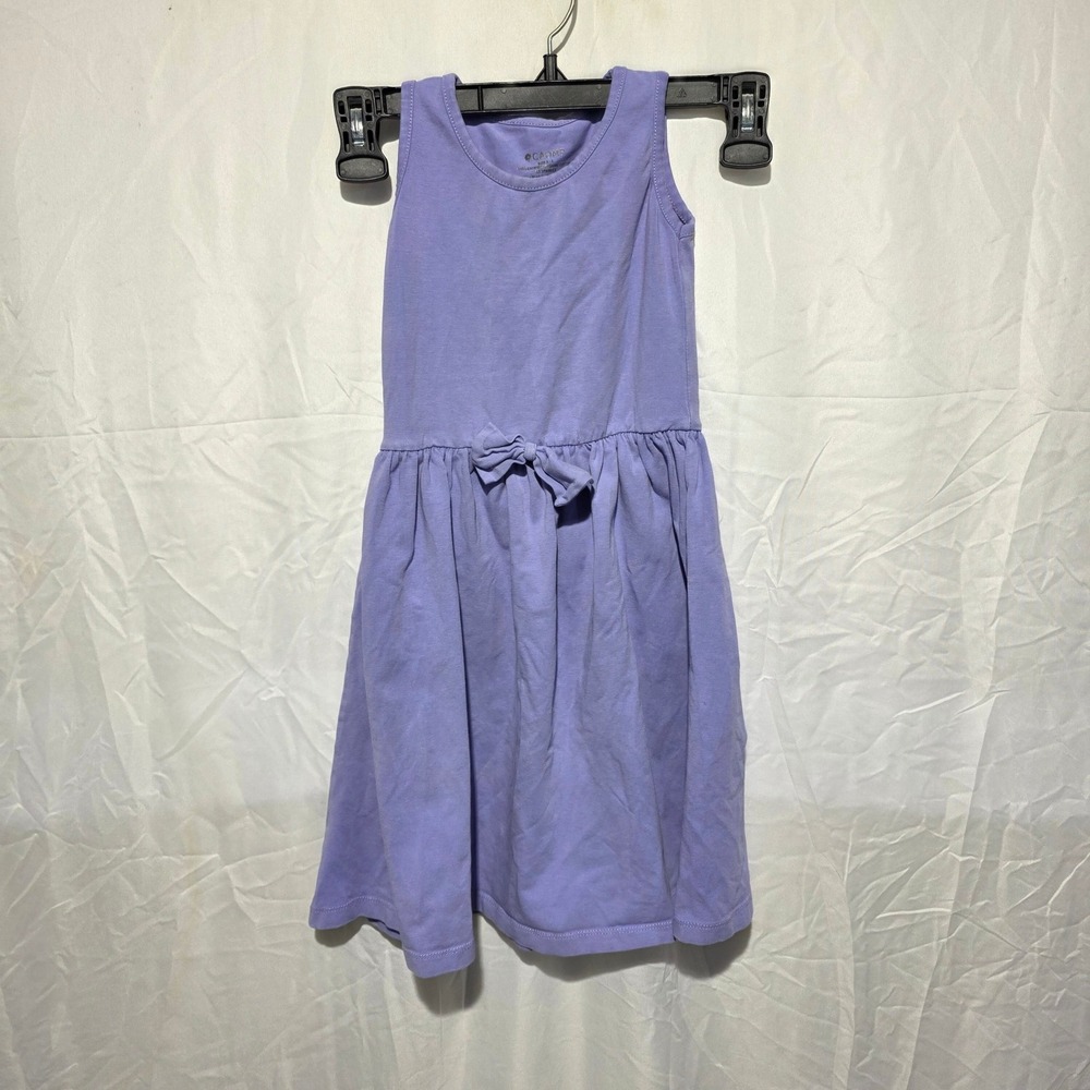 Girls Purple Sleeveless Bow Dress and Floral Ruffle Dress Set Size 3T